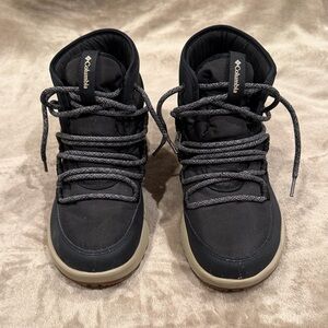 Columbia Women's Black and Tan Winter Rain Boots